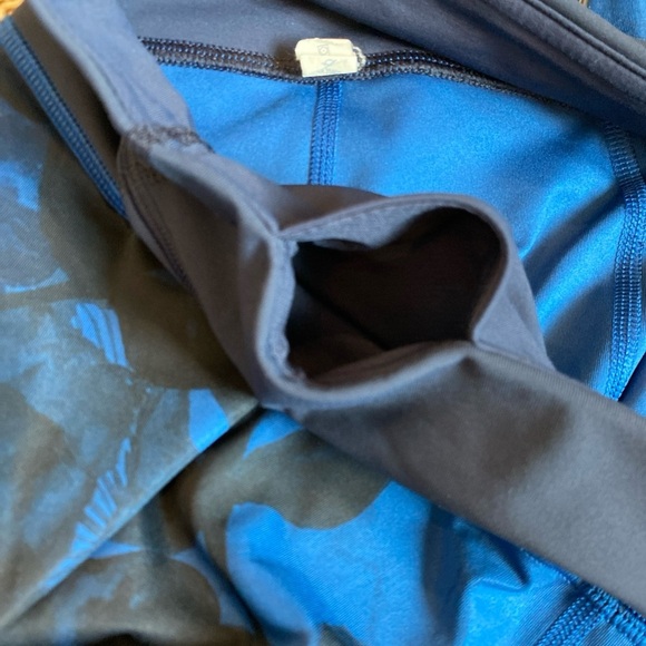 Lululemon Wunder Under Full On Leggings Crop Womens Size 4 Blue Black - Picture 6 of 7